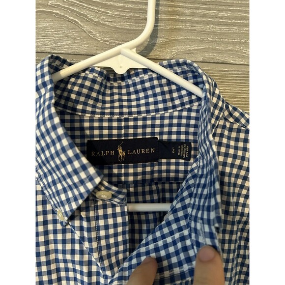 Polo Ralph Lauren Men's Long Sleeve Button Front Shirt Blue Checks Size Large - Picture 3 of 8